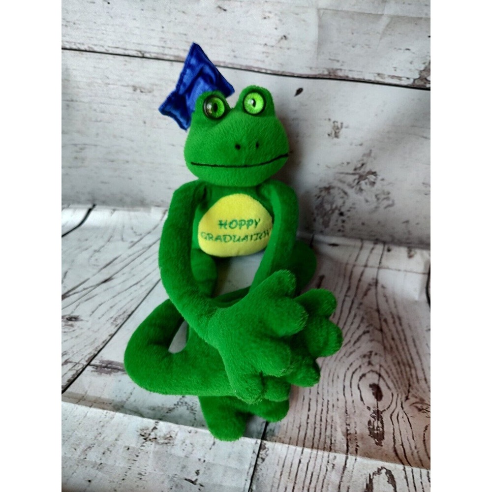 Fiesta Hoppy Graduation Piggyback Pal Plush 15” Frog Stuffed Animal Original Tag